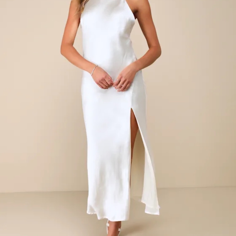 Lulu's One Shoulder White Dress